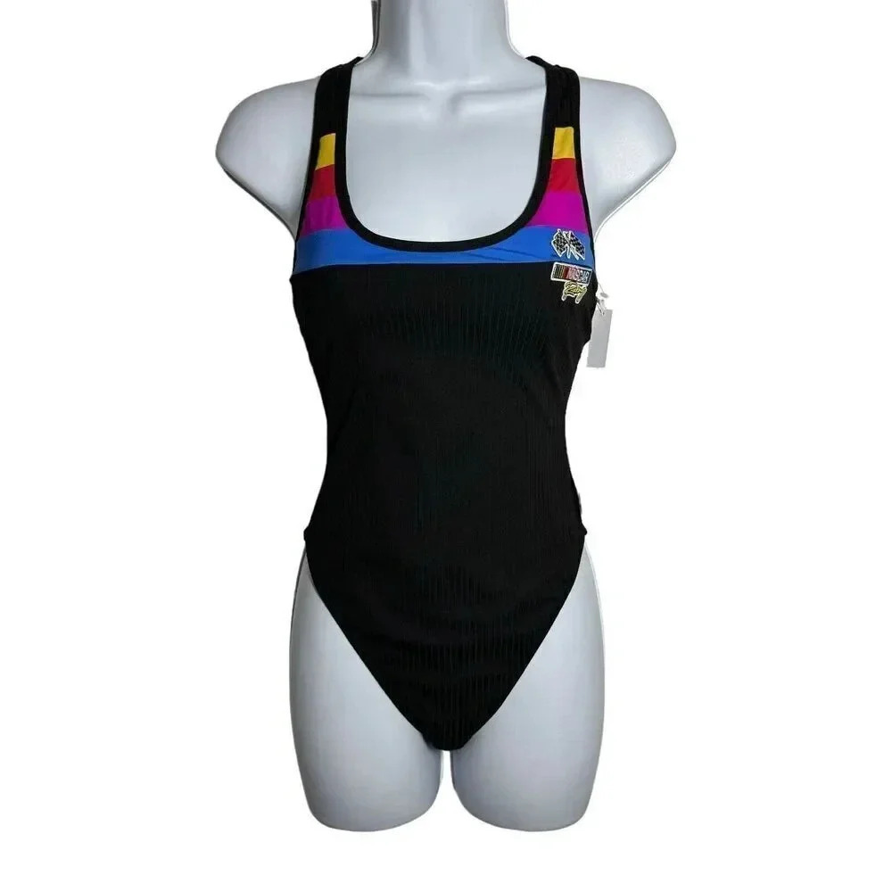 HURLEY x NASCAR One piece swimsuit womens size Small NWT Racing stock car